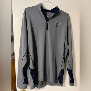 Gray and Navy Quarter-Zip Pullover New Jersey State Police XL